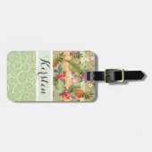 Étiquette À Bagage Motif personnalisé de fleur de fruit d'ananas trop (Devant horizontal)