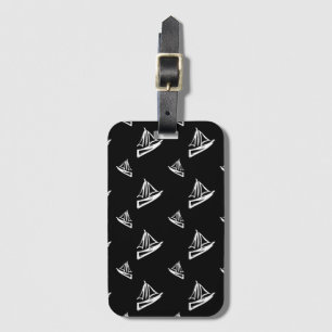 Étiquette À Bagage Motif peu précis de voilier