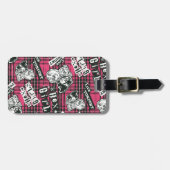 Étiquette À Bagage Motif Plaid Des Filles Hex (Devant horizontal)