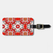 Étiquette À Bagage Motif portugais de carreau de céramique (Devant horizontal)