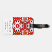 Étiquette À Bagage Motif portugais de carreau de céramique (Dos horizontal)