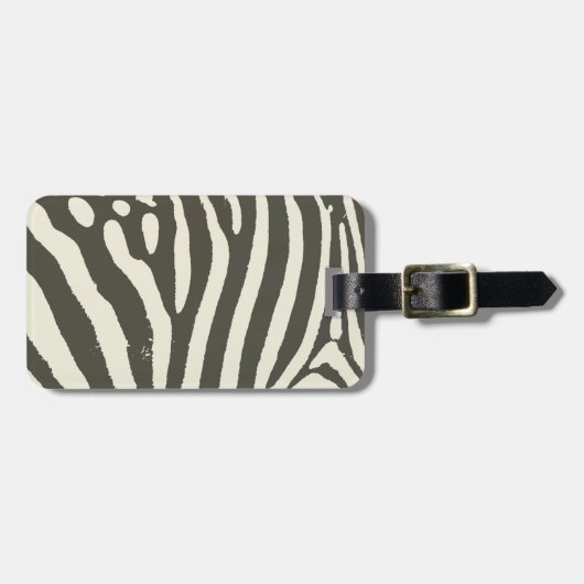 Étiquette À Bagage Motif Poster de animal Zebra Stripe (Devant horizontal)