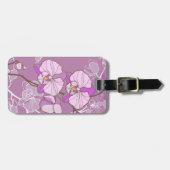 Étiquette À Bagage Motif pourpre d'orchidée (Devant horizontal)