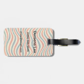 Étiquette À Bagage Motif rayé (Dos horizontal)