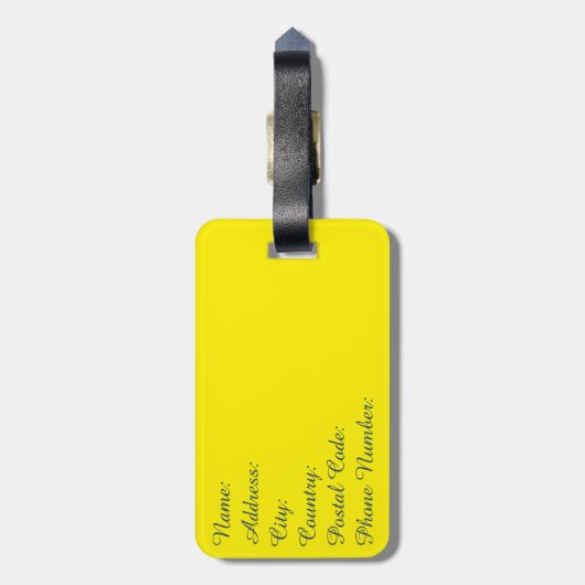 Étiquette À Bagage Motif rayé moderne (Dos Vertical)