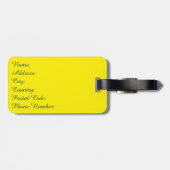 Étiquette À Bagage Motif rayé moderne (Dos horizontal)