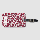 Étiquette À Bagage Motif Red Leopard (Devant Horizontal)