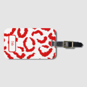 Étiquette À Bagage Motif Red Leopard (Devant Horizontal)