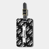 Étiquette À Bagage Motif rétro Mustache Hipster (Devant Vertical)