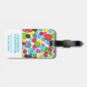 Étiquette À Bagage Motif rond 2 de bulles faites sur commande de (Dos horizontal)