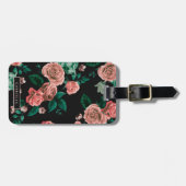 Étiquette À Bagage Motif rose (Devant horizontal)