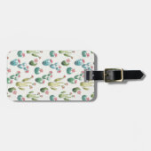 Étiquette À Bagage Motif rose d'étape | de fleur de désert (Devant horizontal)