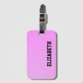 Étiquette À Bagage Motif rose points blancs (Devant Vertical)