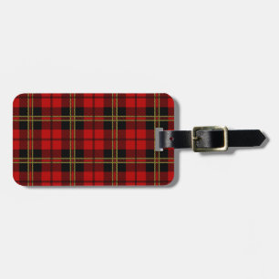 Étiquette À Bagage Motif rouge de tartan de Brodie