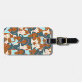 Étiquette À Bagage Motif sans couture avec filles noires et blanches (Devant horizontal)