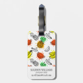 Étiquette À Bagage Motif sans couture de graphique de vecteur (Dos Vertical)