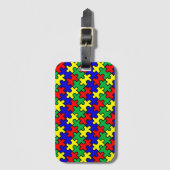 Étiquette À Bagage Motif sans couture de puzzle (Devant Vertical)