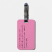 Étiquette À Bagage Motif sans fil Crown Vetch (Dos Vertical)