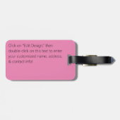 Étiquette À Bagage Motif sans fil Crown Vetch (Dos horizontal)