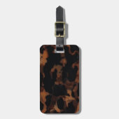 Étiquette À Bagage Motif sans fil Tortoiseshell, Chic TortoiseShell (Devant Vertical)