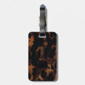 Étiquette À Bagage Motif sans fil Tortoiseshell, Chic TortoiseShell (Dos Vertical)