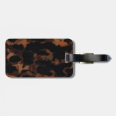 Étiquette À Bagage Motif sans fil Tortoiseshell, Chic TortoiseShell (Dos horizontal)
