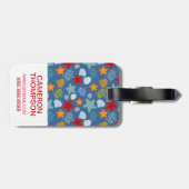 Étiquette À Bagage Motif sous-marin fait sur commande de la vie de (Dos horizontal)