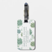 Étiquette À Bagage Motif succulent du bonheur | de plante (Dos Vertical)