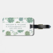 Étiquette À Bagage Motif succulent du bonheur | de plante (Dos horizontal)