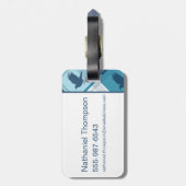 Étiquette À Bagage MOTIF Tartan RAVENCLAW™ (Dos Vertical)