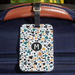 Étiquette À Bagage Motif Terrazzo