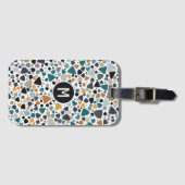 Étiquette À Bagage Motif Terrazzo (Devant Horizontal)
