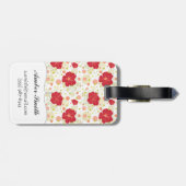 Étiquette À Bagage Motif tiré par la main de ketmie (Dos horizontal)