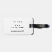 Étiquette À Bagage Motif Tour Eiffel rose chic (Dos horizontal)