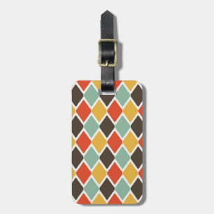 Étiquette À Bagage Motif tribal de mode d'ikat moderne