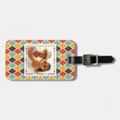 Étiquette À Bagage Motif tribal de mode d'ikat moderne fait sur (Devant horizontal)