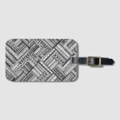 Étiquette À Bagage Motif tribal inspiré d'art (Devant Horizontal)