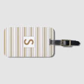 Étiquette À Bagage Motif trié ・ Monogramme (Devant Horizontal)