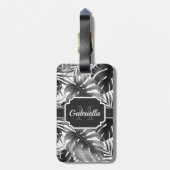 Étiquette À Bagage Motif tropical (Dos Vertical)