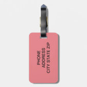 Étiquette À Bagage motif tropical d'ananas d'or élégant de faux (Dos Vertical)