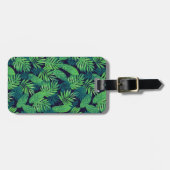 Étiquette À Bagage Motif tropical de feuille (Devant horizontal)