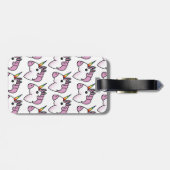 Étiquette À Bagage Motif Unicorn mignon (Dos horizontal)