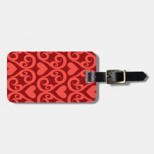 Étiquette À Bagage Motif Valentin (Devant horizontal)