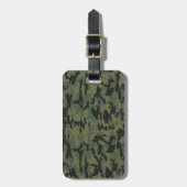 Étiquette À Bagage Motif vert de camo (Devant Vertical)