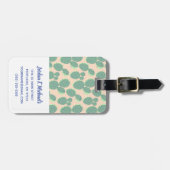 Étiquette À Bagage Motif vert et rose de cactus (Devant horizontal)