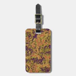 Étiquette À Bagage Motif vibrant de camouflage de fleur