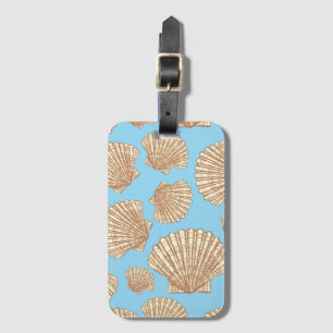 Étiquette À Bagage Motif vintage de coquillage de style