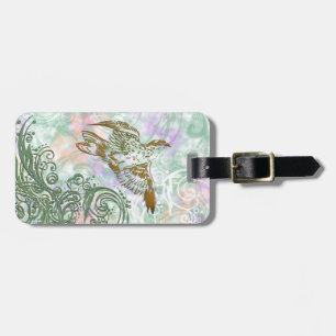 Étiquette À Bagage Motif vintage Flying Bird