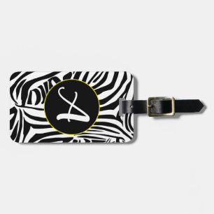 Étiquette À Bagage Motif Zèbre