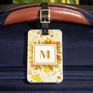Étiquette À Bagage Motifs de citrouilles automne récolte